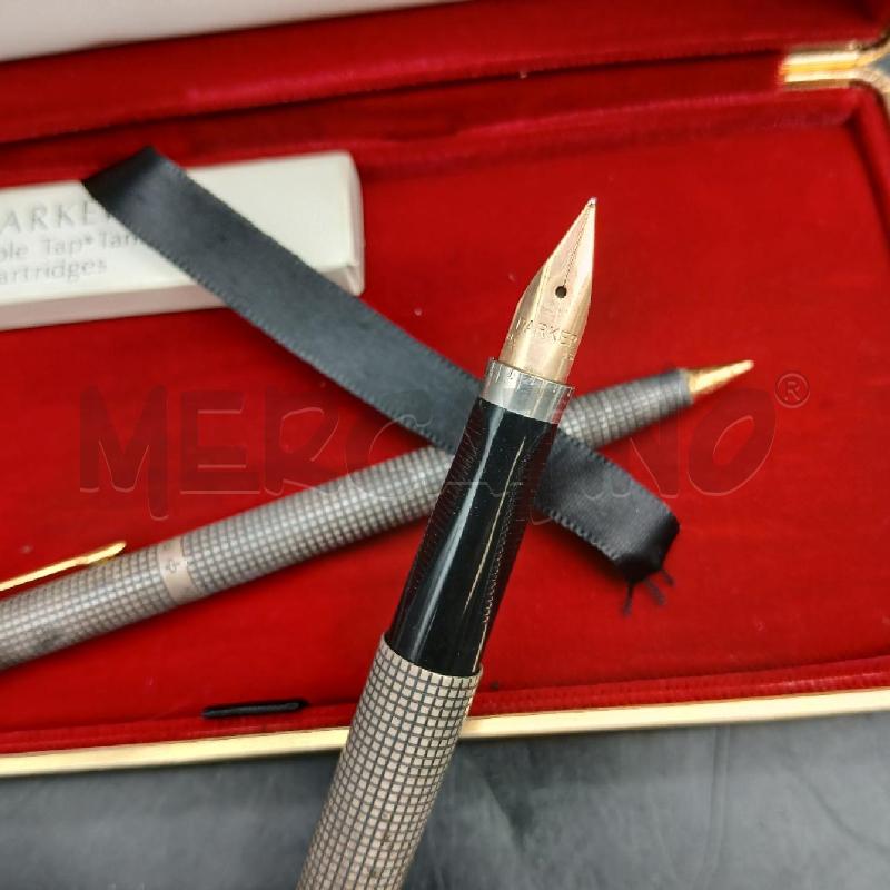 COPPIA PENNE PARKER STERLING SILVER CON CUST | Mercatino dell'Usato Roma garbatella 4