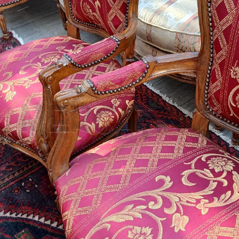 COPPIA POLTRONCINE NOCE SEDUTA ROSSA | Mercatino dell'Usato Roma garbatella 4