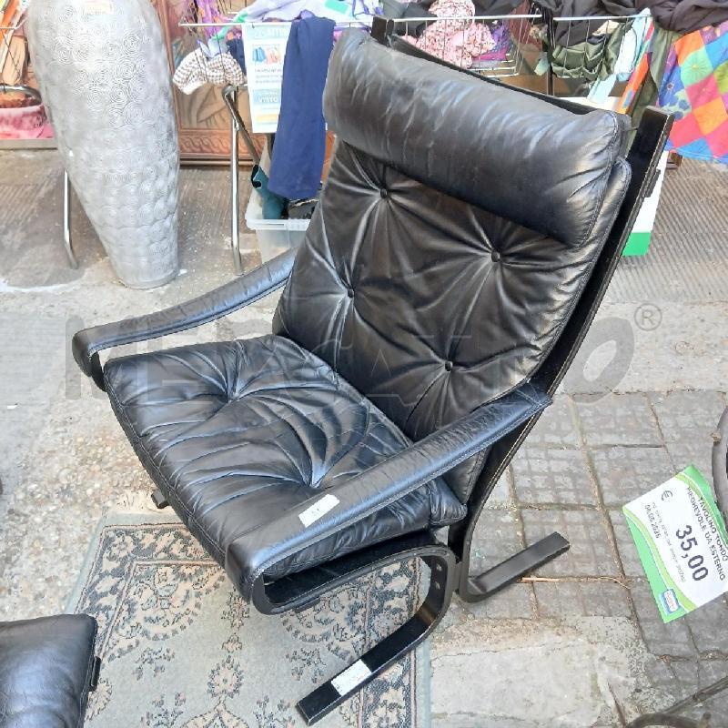 COPPIA POLTRONE PELLE NERA | Mercatino dell'Usato Roma garbatella 2