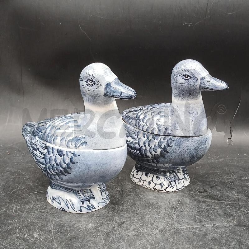 COPPIA SCATOLE CERAMICA PAPERE | Mercatino dell'Usato Roma garbatella 1