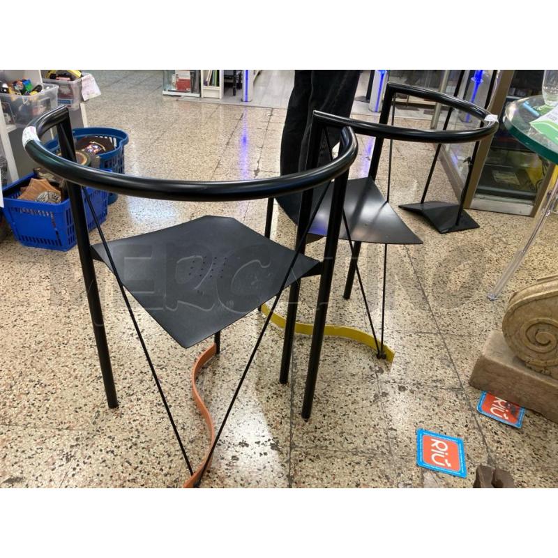 COPPIA SEDIE METALLO NERO | Mercatino dell'Usato Roma garbatella 4