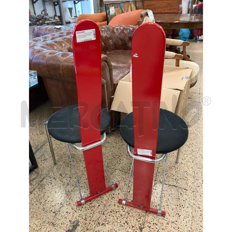 COPPIA SEDIE SCHIENALE ALTO ROSSO | Mercatino dell'Usato Roma garbatella 4