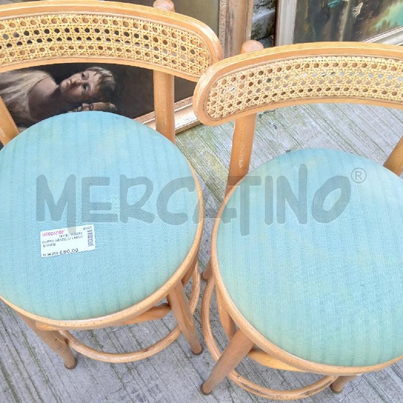COPPIA SGABELLI LEGNO CHIARO  | Mercatino dell'Usato Roma garbatella 5