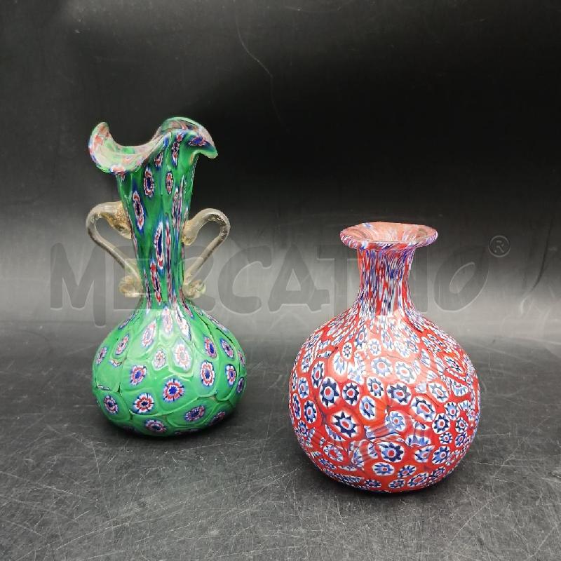 COPPIA VASETTI MURRINE | Mercatino dell'Usato Roma garbatella 1