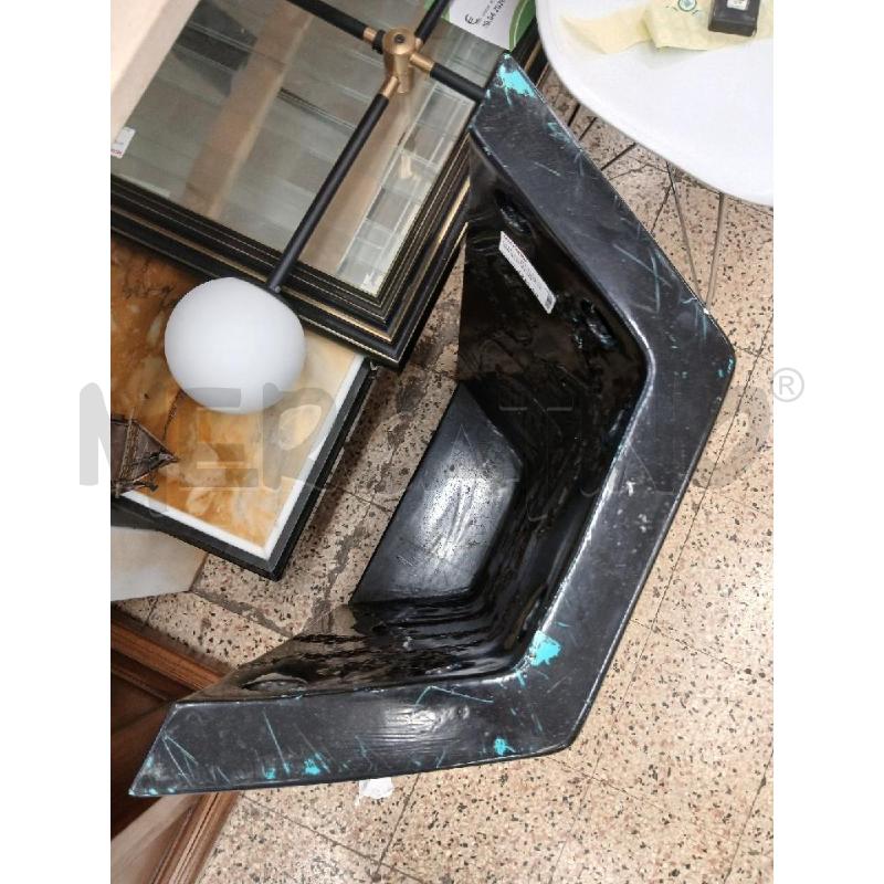 COPRI STUFA CINESE CERAM NERO RILIEVI  | Mercatino dell'Usato Roma garbatella 3