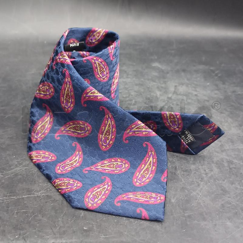 CRAVATTA DIOR BLU FANT PAISLEY ROSSO  | Mercatino dell'Usato Roma garbatella 1