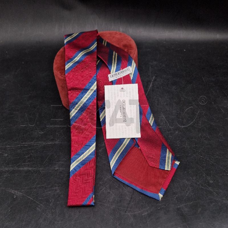 CRAVATTA GIORGIO ARMANI BLU BANDA BLU  | Mercatino dell'Usato Roma garbatella 3