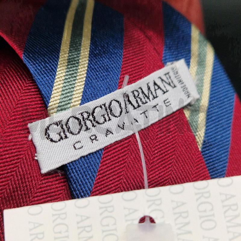 CRAVATTA GIORGIO ARMANI BLU BANDA BLU  | Mercatino dell'Usato Roma garbatella 4