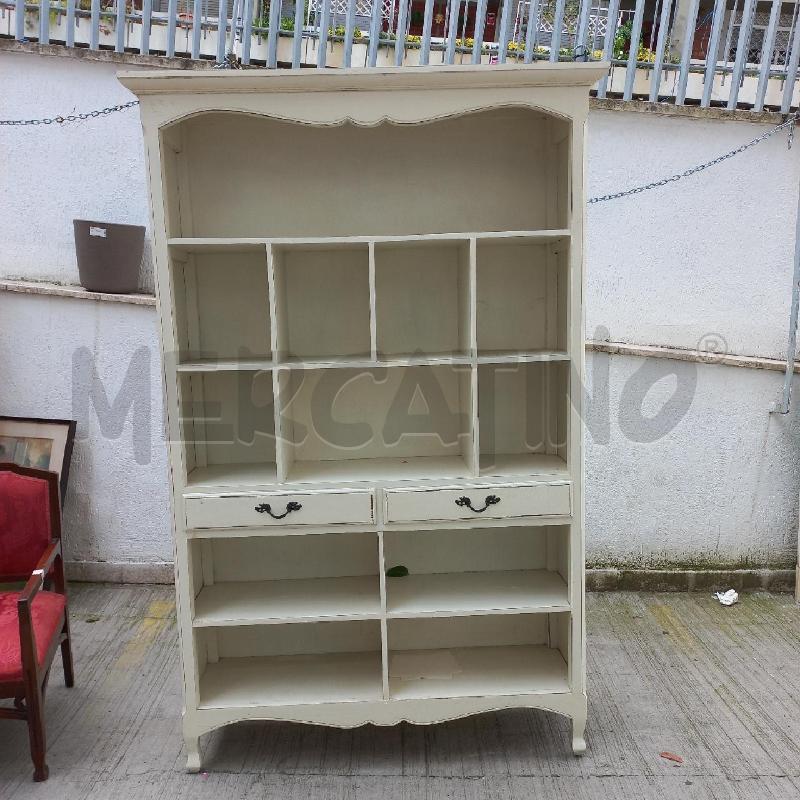 CREDENZA SHABBY BIANCA 2 CASSETTI 3 RIPIANI | Mercatino dell'Usato Roma garbatella 1