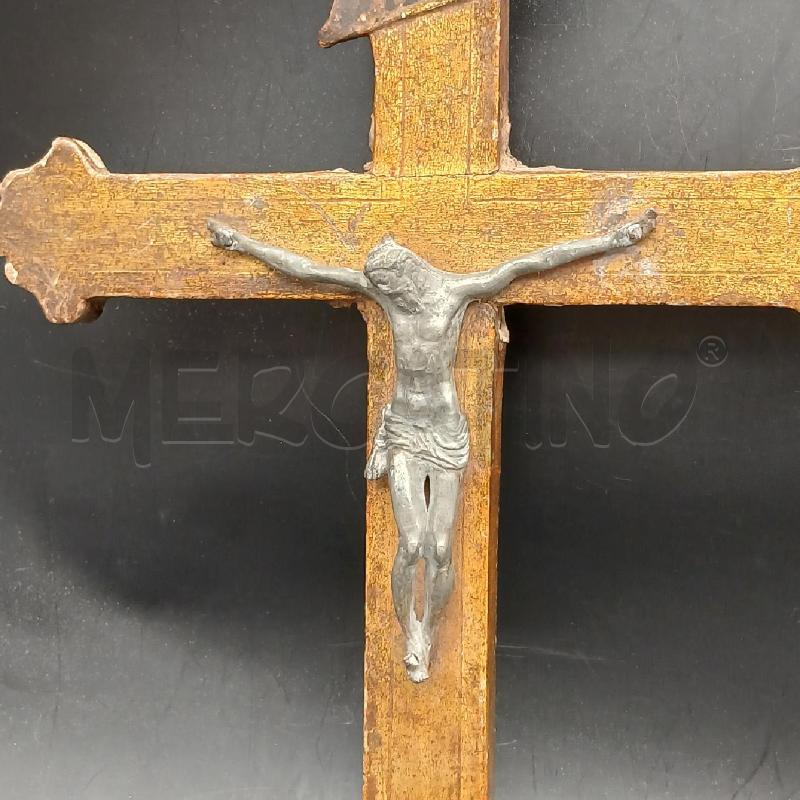 CROCIFISSO LEGNO DORATO MET  | Mercatino dell'Usato Roma garbatella 2