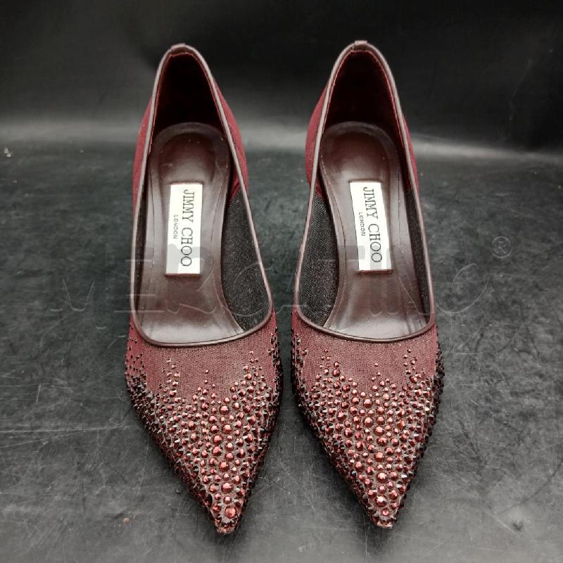DECOLLETE JIMMY CHOO ROSSO PUNTA STRASS | Mercatino dell'Usato Roma garbatella 2