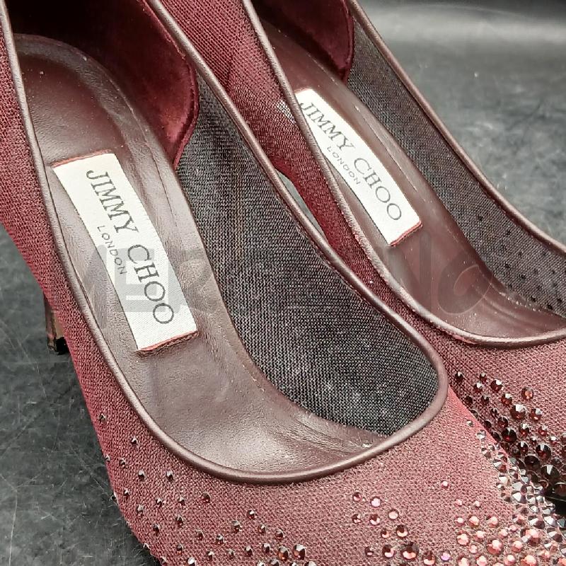 DECOLLETE JIMMY CHOO ROSSO PUNTA STRASS | Mercatino dell'Usato Roma garbatella 4