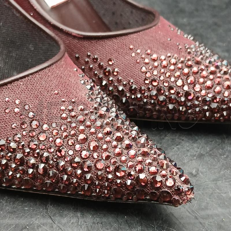 DECOLLETE JIMMY CHOO ROSSO PUNTA STRASS | Mercatino dell'Usato Roma garbatella 5