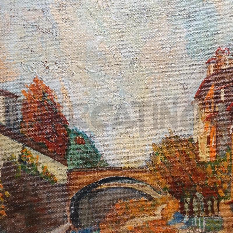 DIPINTO PAESAGGIO C/PONTE | Mercatino dell'Usato Roma garbatella 2