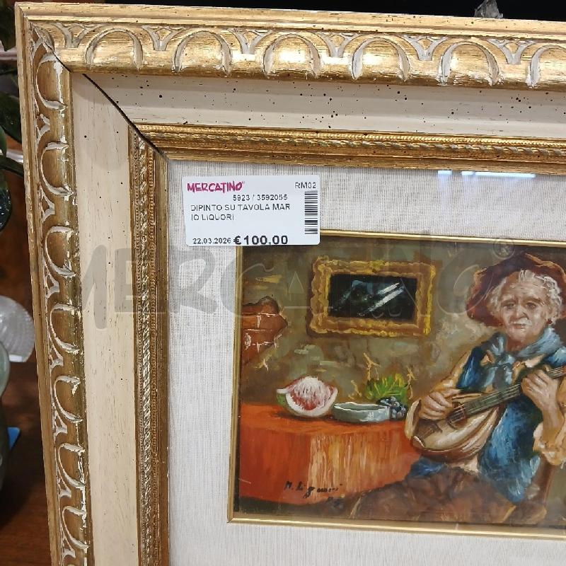 DIPINTO SU TAVOLA MARIO LIQUORI | Mercatino dell'Usato Roma garbatella 4