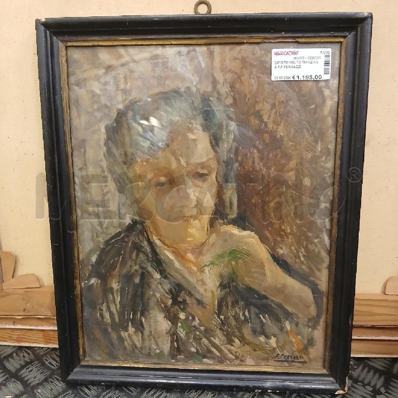 DIPINTO VOLTO MANZIANA F/F.FERRAZZI | Mercatino dell'Usato Roma garbatella 1