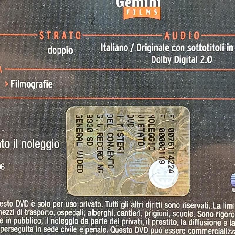 DVD I MISTERI DEL CONVENTO | Mercatino dell'Usato Roma garbatella 3