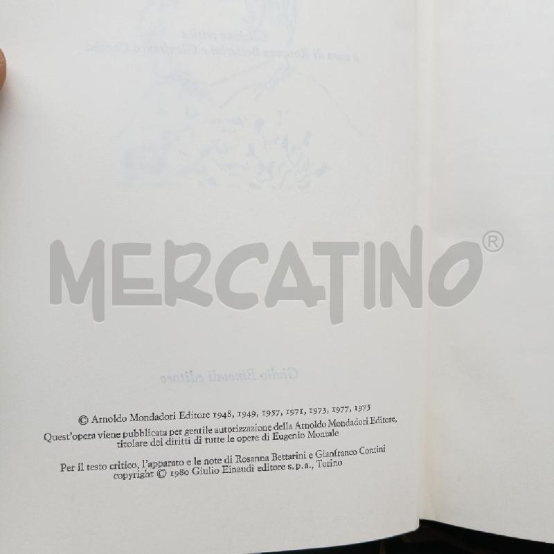 EINAUDI COF E. MONTALE L'OPERA IN VERSI | Mercatino dell'Usato Roma garbatella 4