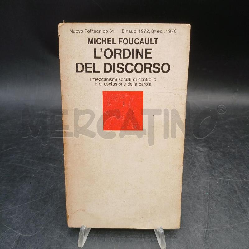 EINAUDI FOUCAULT L'ORDINE DEL DISCORSO | Mercatino dell'Usato Roma garbatella 1