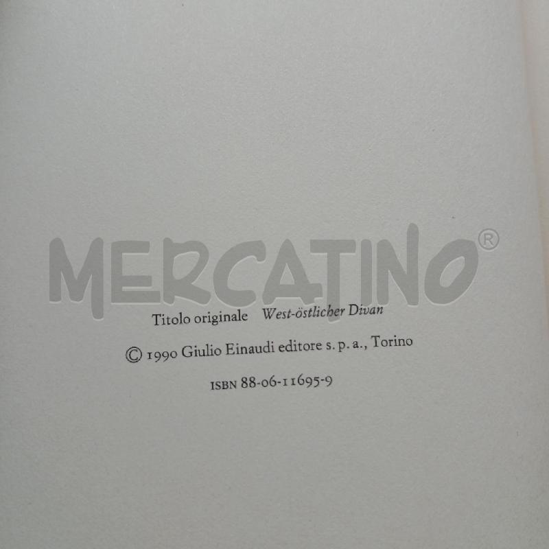 EINAUDI GOETHE DIVANO OCCIDENTALE ORIENTALE | Mercatino dell'Usato Roma garbatella 4