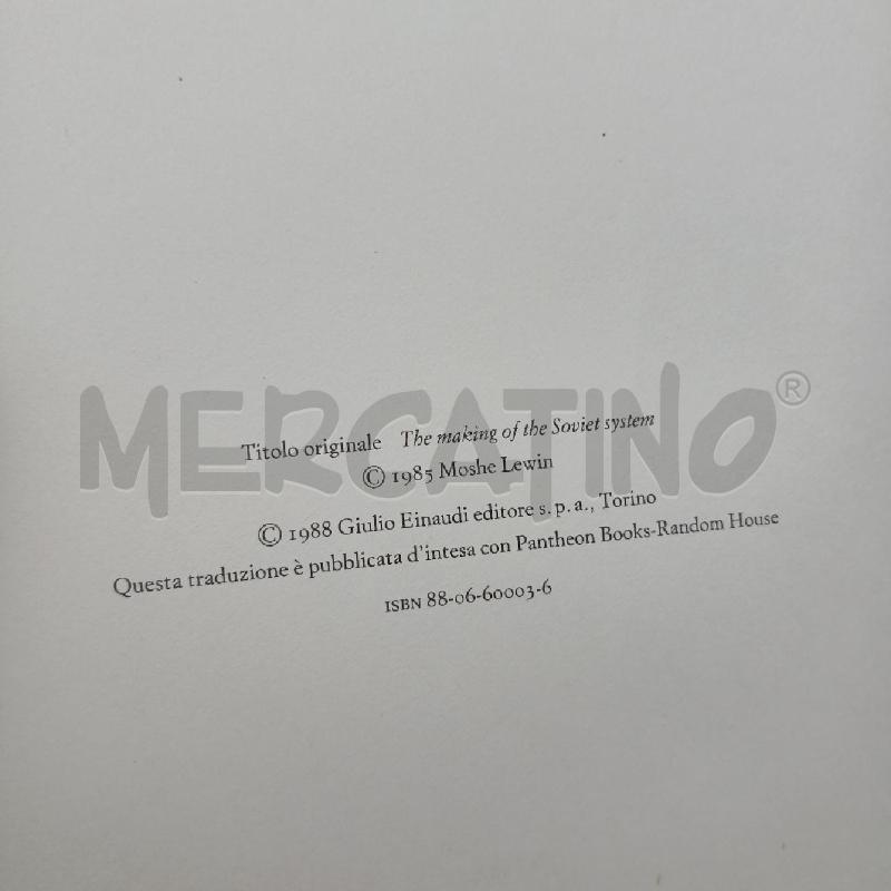 EINAUDI LEWIN STORIA SOCIALE DELLO STALINISMO | Mercatino dell'Usato Roma garbatella 4