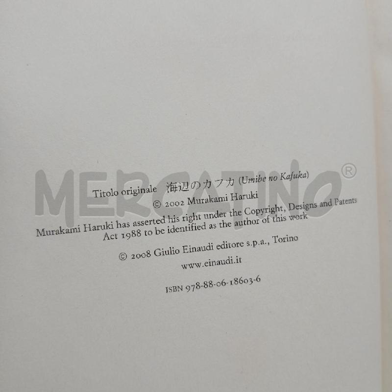EINAUDI MURAKAMI KAFKA SULLA SPIAGGIA 1 ED | Mercatino dell'Usato Roma garbatella 4