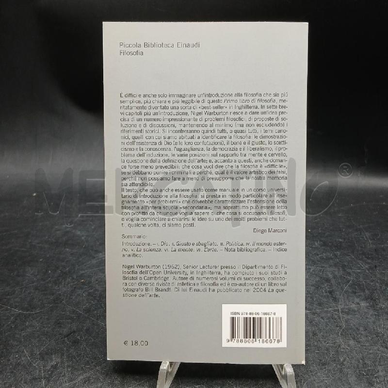 EINAUDI N. WARBURTON IL PRIMO LIBRO DI FILOSOFIA | Mercatino dell'Usato Roma garbatella 2