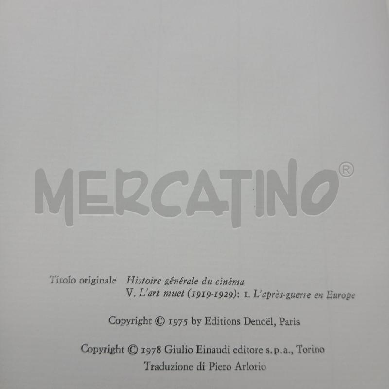EINAUDI SADOUL STORIA GENERALE DEL CINEMA | Mercatino dell'Usato Roma garbatella 4