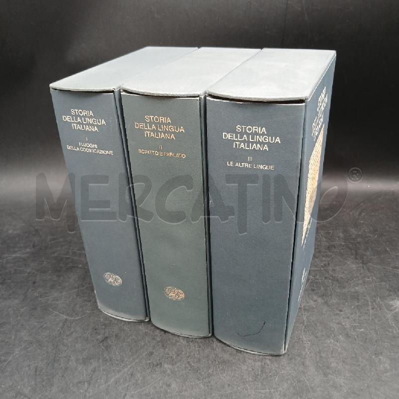 EINAUDI STORIA DELLA LINGUA ITALIANA VOL 1 2 3 | Mercatino dell'Usato Roma garbatella 1