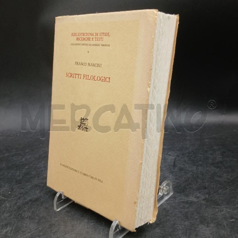 F. MANCINI SCRITTI FILOLOGICI | Mercatino dell'Usato Roma garbatella 2