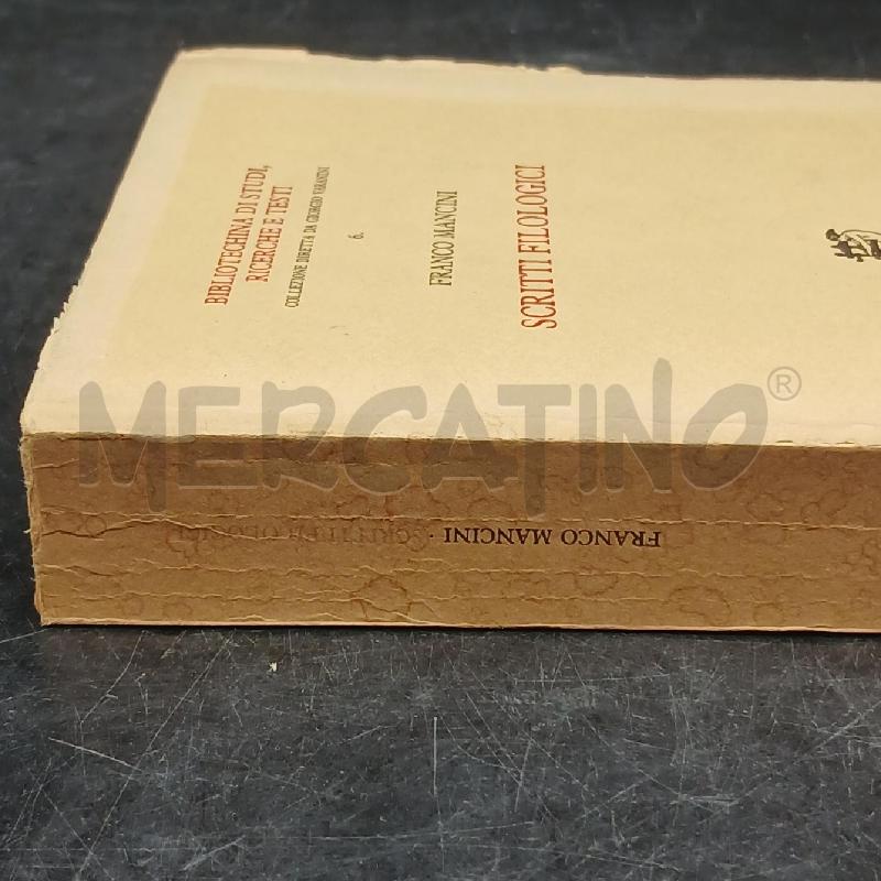 F. MANCINI SCRITTI FILOLOGICI | Mercatino dell'Usato Roma garbatella 3