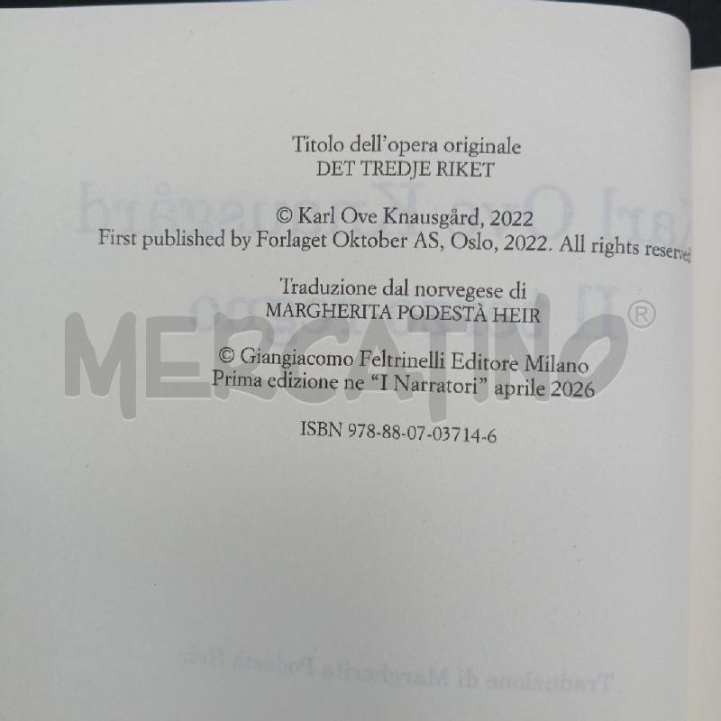 FELTRINELLI KNAUSGARD IL TERZO REGNO | Mercatino dell'Usato Roma garbatella 3