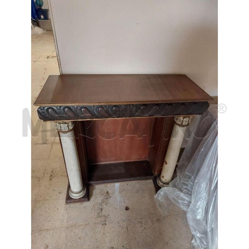 FINTO CAMINO LEGNO COLONNE BIANCO | Mercatino dell'Usato Roma garbatella 1
