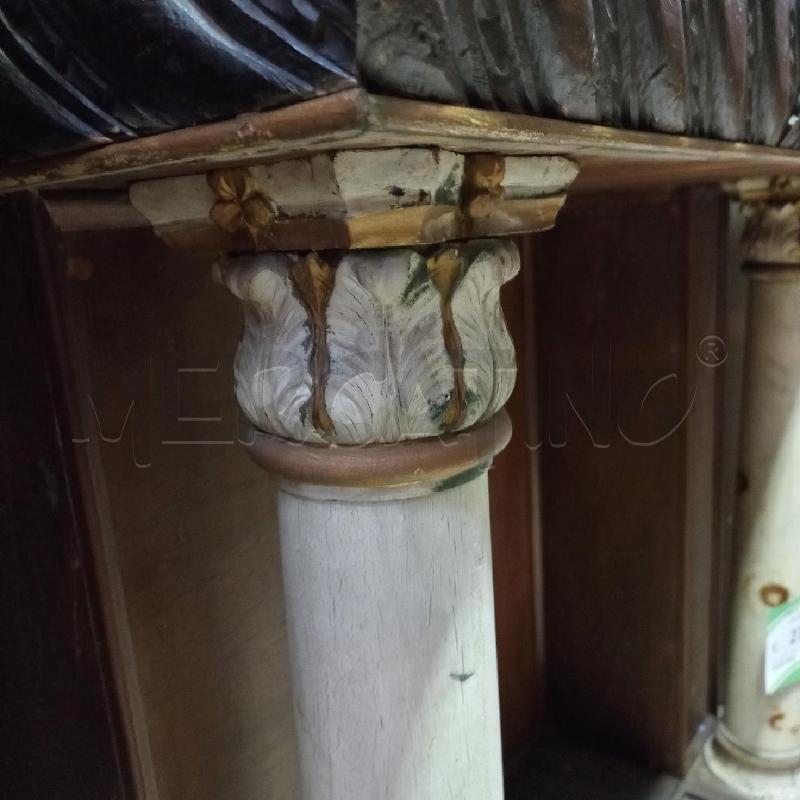 FINTO CAMINO LEGNO COLONNE BIANCO | Mercatino dell'Usato Roma garbatella 2