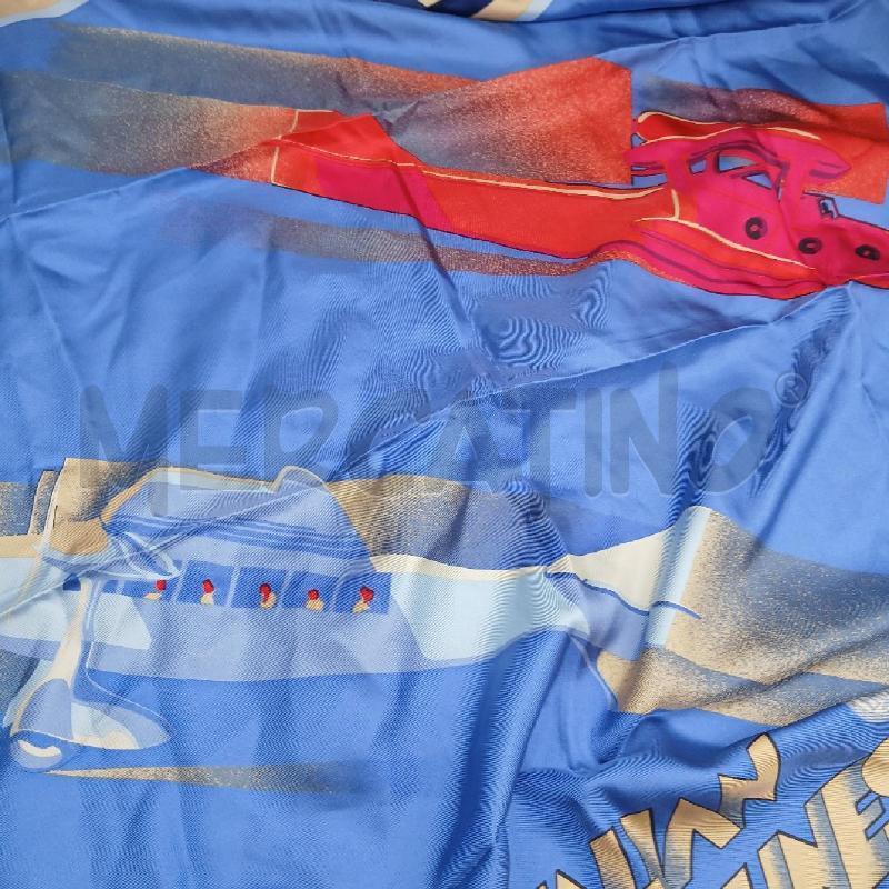 FOULARD ALBERTO BOLAFFI CELESTE E ROSSO  | Mercatino dell'Usato Roma garbatella 3