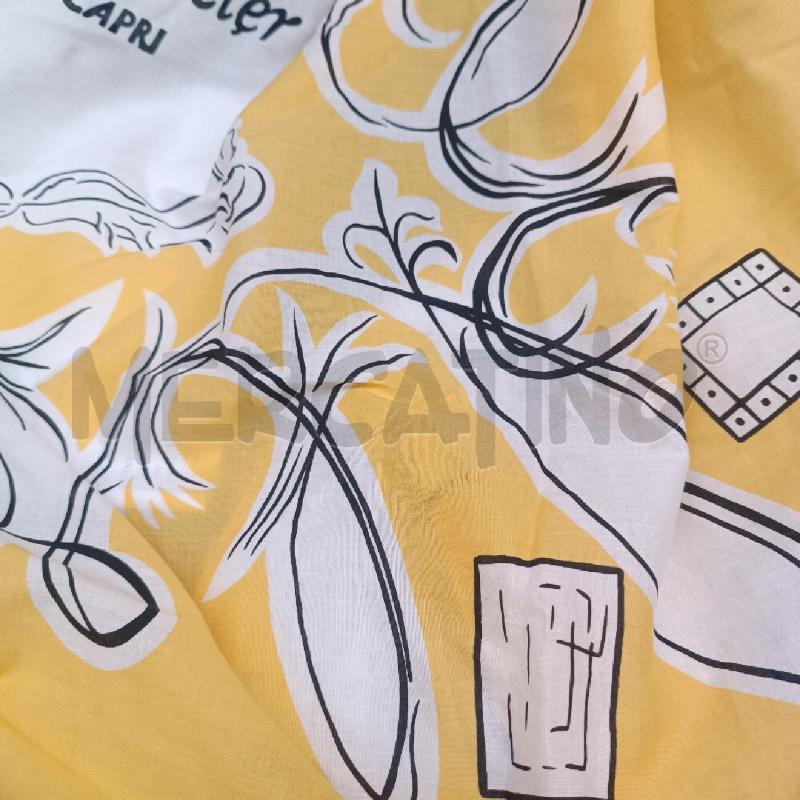 FOULARD CHANTECLER GIALLO E BIANCO  | Mercatino dell'Usato Roma garbatella 4