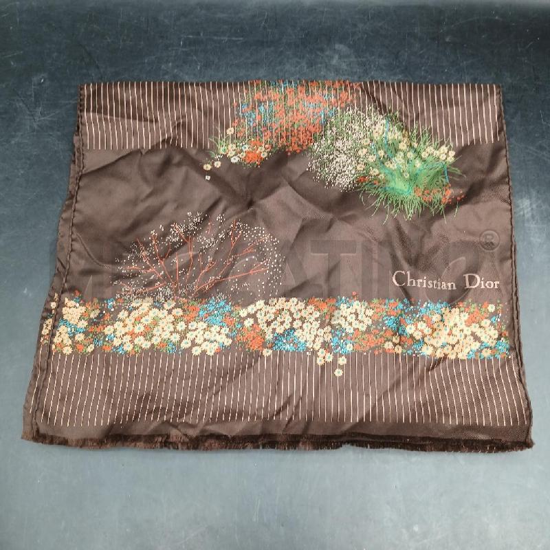 FOULARD CHRISTIAN DIOR MARRONE  | Mercatino dell'Usato Roma garbatella 1