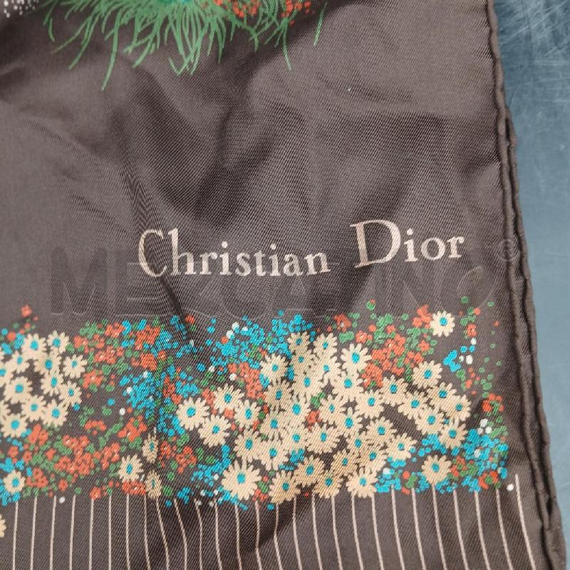 FOULARD CHRISTIAN DIOR MARRONE  | Mercatino dell'Usato Roma garbatella 2
