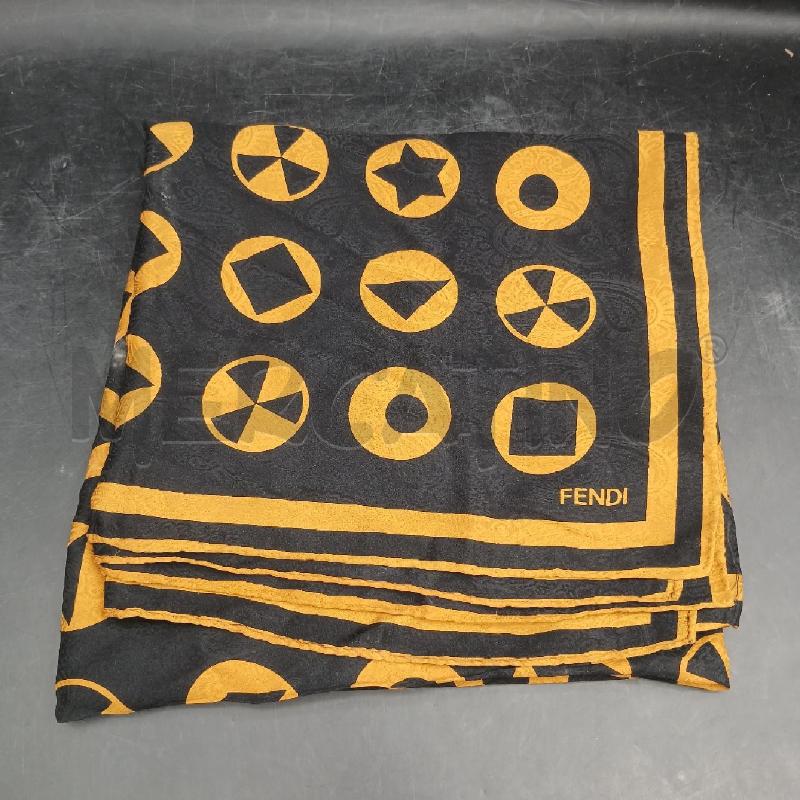 FOULARD FENDI NERO E OCRA  | Mercatino dell'Usato Roma garbatella 1