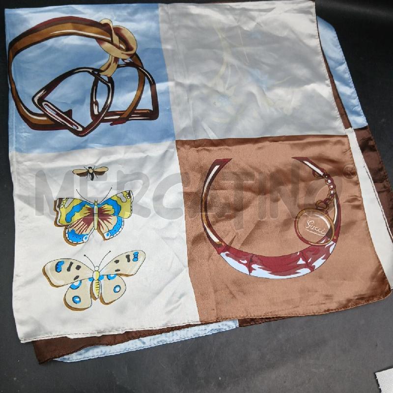 FOULARD GUCCI DET CELESTE E MARRONE  | Mercatino dell'Usato Roma garbatella 1