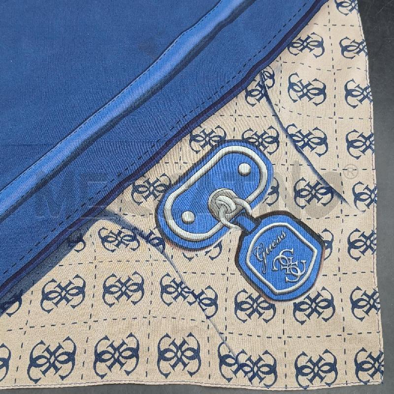 FOULARD GUESS BLU E BEIGE  | Mercatino dell'Usato Roma garbatella 2