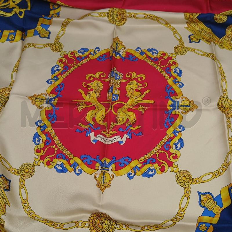 FOULARD HERMES EXITUS ACTA PROBAT ROSSO BEIGE GIALLO | Mercatino dell'Usato Roma garbatella 2