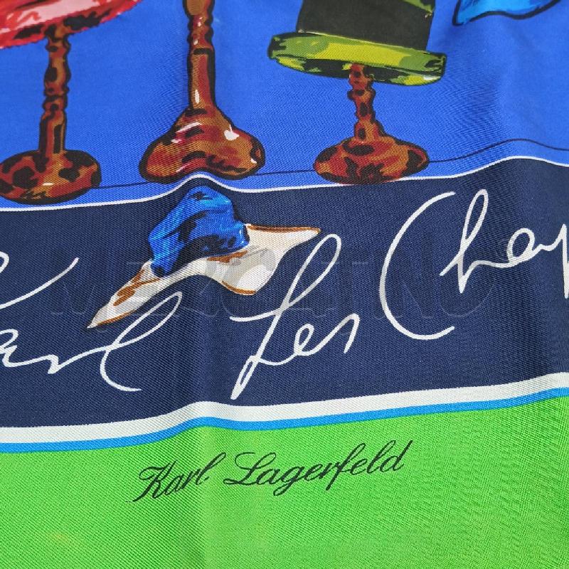 FOULARD KARL LAGERFIELD BLU VERDE | Mercatino dell'Usato Roma garbatella 2