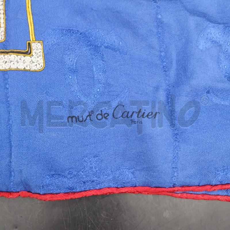 FOULARD MUST DE CARTIER BLU FANTAS | Mercatino dell'Usato Roma garbatella 2