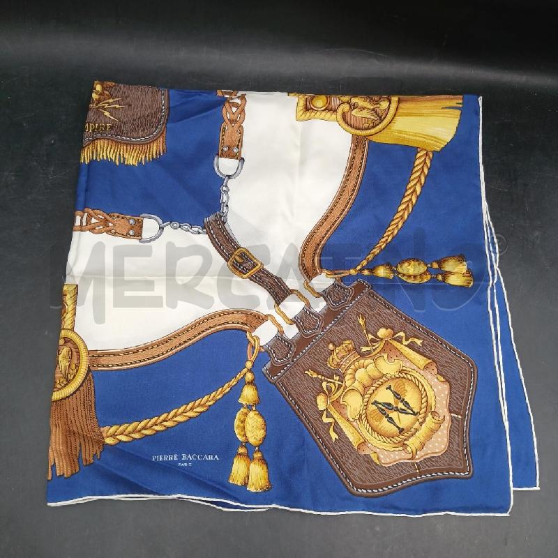 FOULARD PIERRE BACCARA BLU E DORAT | Mercatino dell'Usato Roma garbatella 1