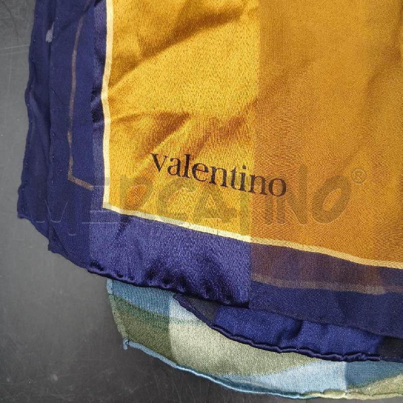 FOULARD VALENTINO BLU E MARRONE | Mercatino dell'Usato Roma garbatella 2