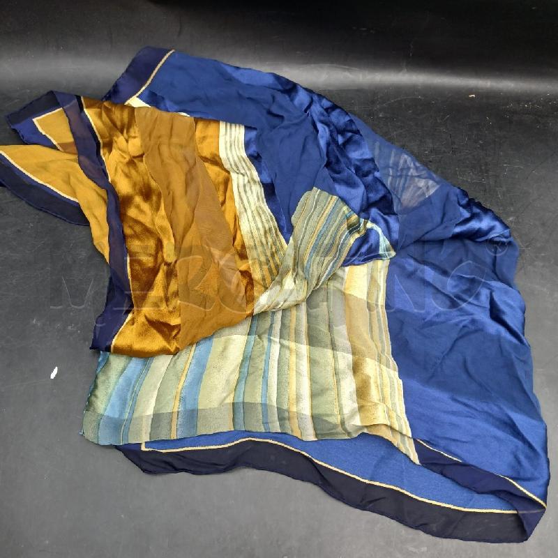 FOULARD VALENTINO BLU E MARRONE | Mercatino dell'Usato Roma garbatella 3