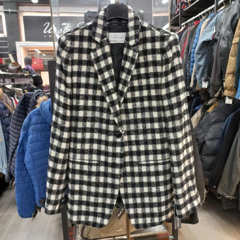 GIACCA DONNA INTREND NERO BIANCO QUADRI  | Mercatino dell'Usato Roma garbatella 1