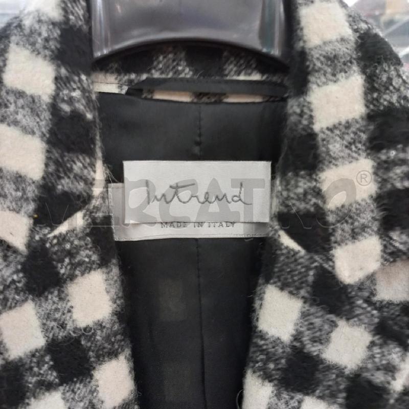GIACCA DONNA INTREND NERO BIANCO QUADRI  | Mercatino dell'Usato Roma garbatella 3