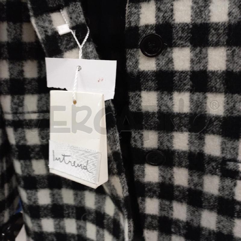 GIACCA DONNA INTREND NERO BIANCO QUADRI  | Mercatino dell'Usato Roma garbatella 4
